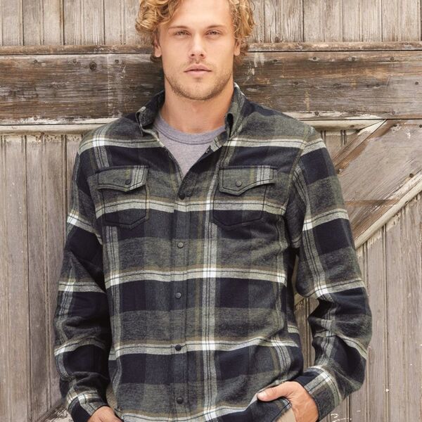 Snap Front Plaid Flannel Shirt Thumbnail