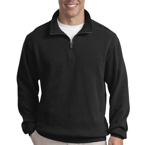 Port Authority® - Flatback Rib 1/4-Zip Pullover. F220  Thumbnail